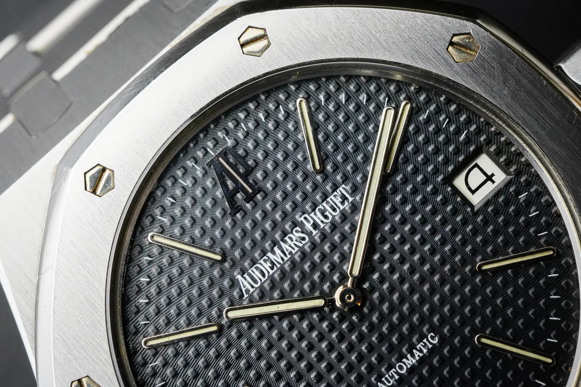 Makroaufnahme der Vintage Audemars Piguet Royal Oak Jumbo