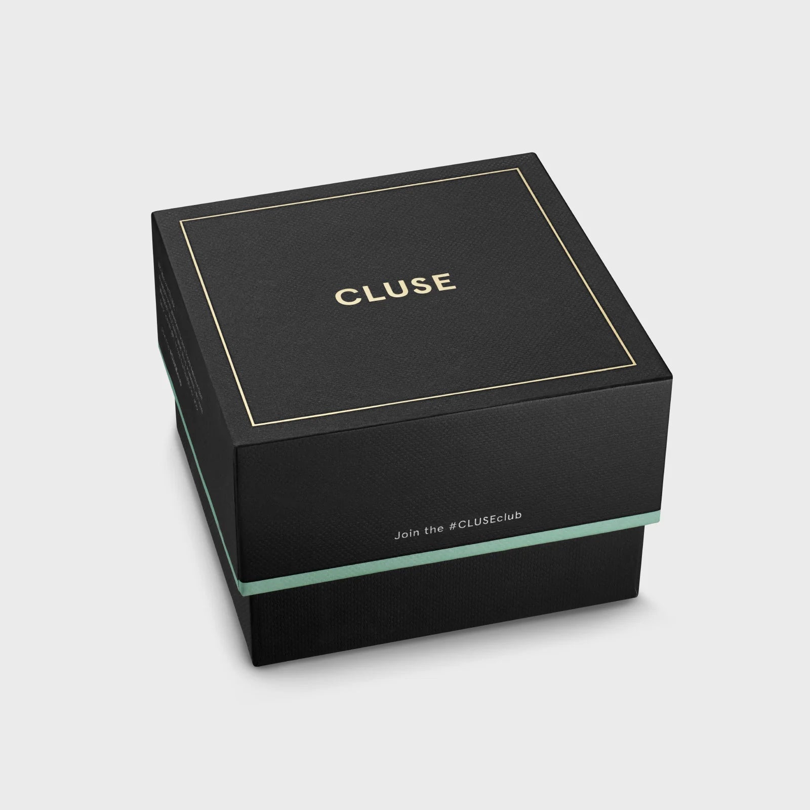 Verpackung der der Vigoureux Chronograph-Uhr von Cluse in Edelstahl mit dem silbernen Zifferblatt mit schwarzen Totalisatoren