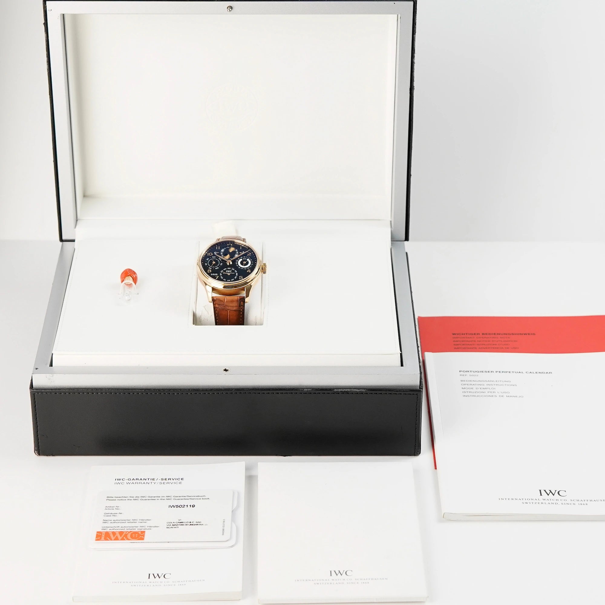 Ewiger Kalender IW502119 in Rotgold von IWC Schaffhausen mit Lieferumfang im Full-Set