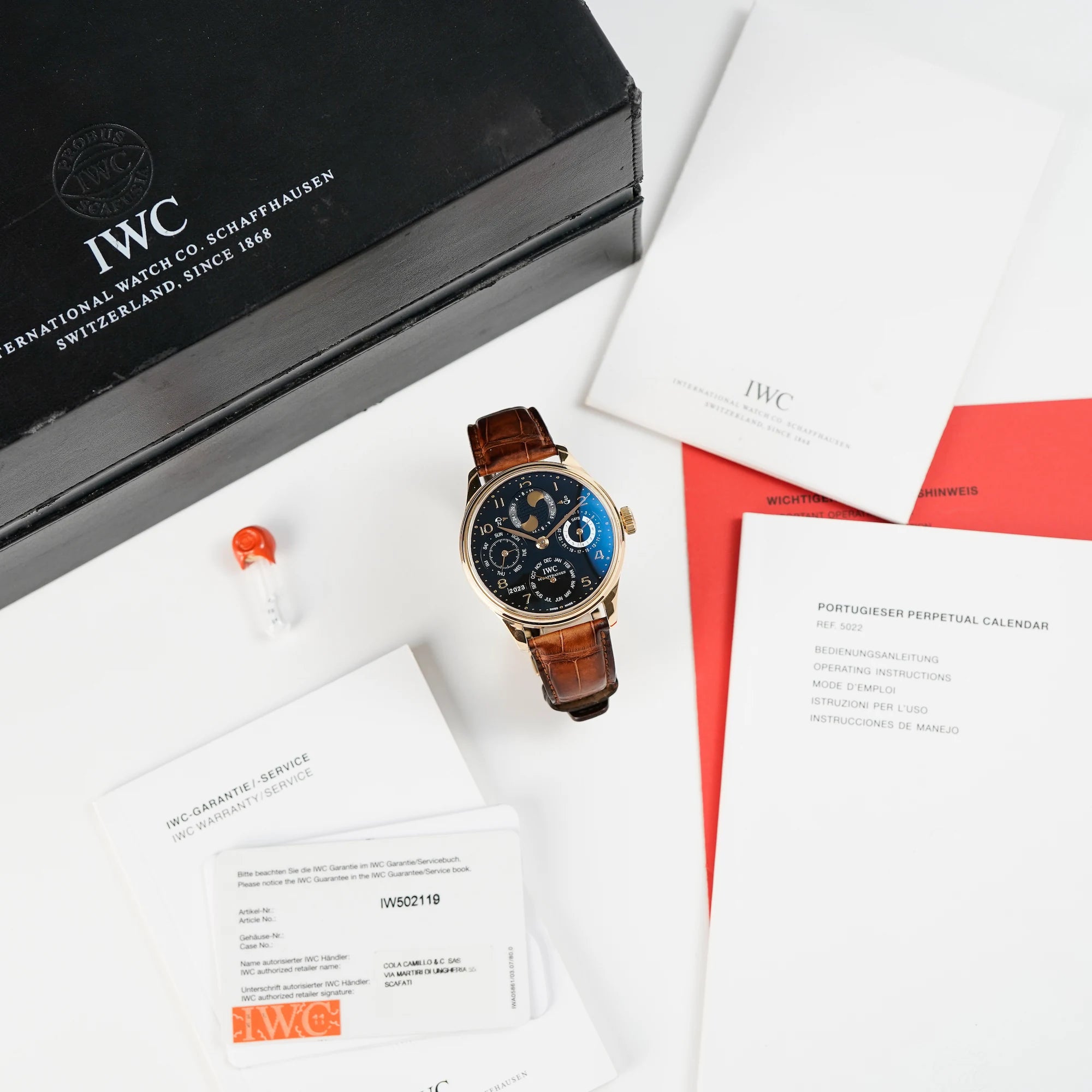 Ewiger Kalender IW502119 in Rotgold von IWC Schaffhausen mit Lieferumfang im Full-Set