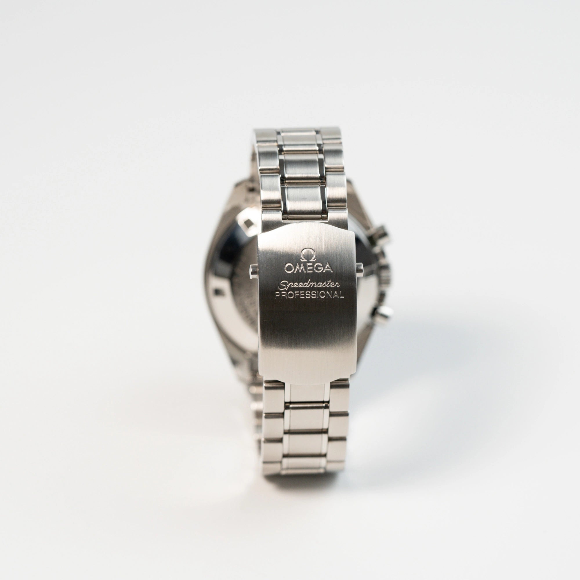 Armband aus Edelstahl mit Faltschließe der Omega Speedmaster Moonwatch Professional mit der Referenz 357.50.00