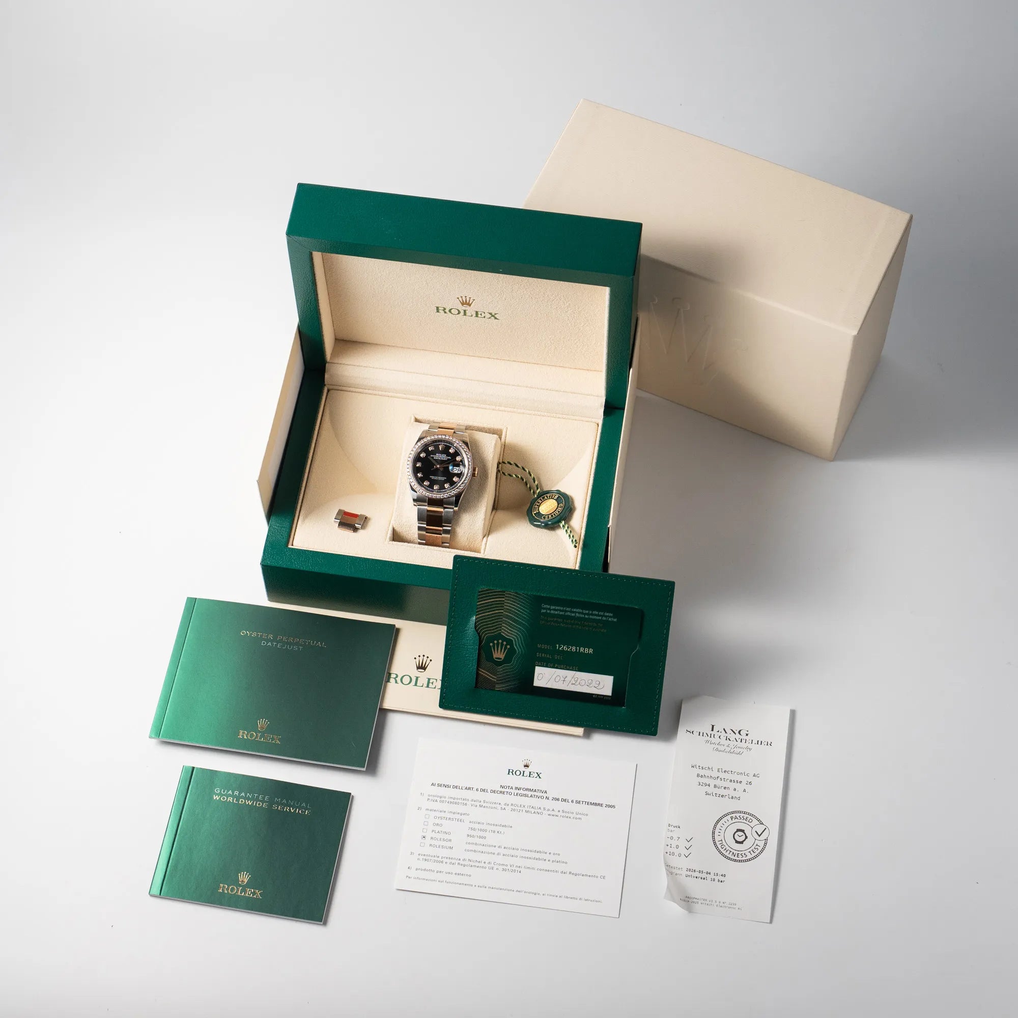 Datejust 36 | 126281RBR | Box & Papiere 2022 | Factory Set