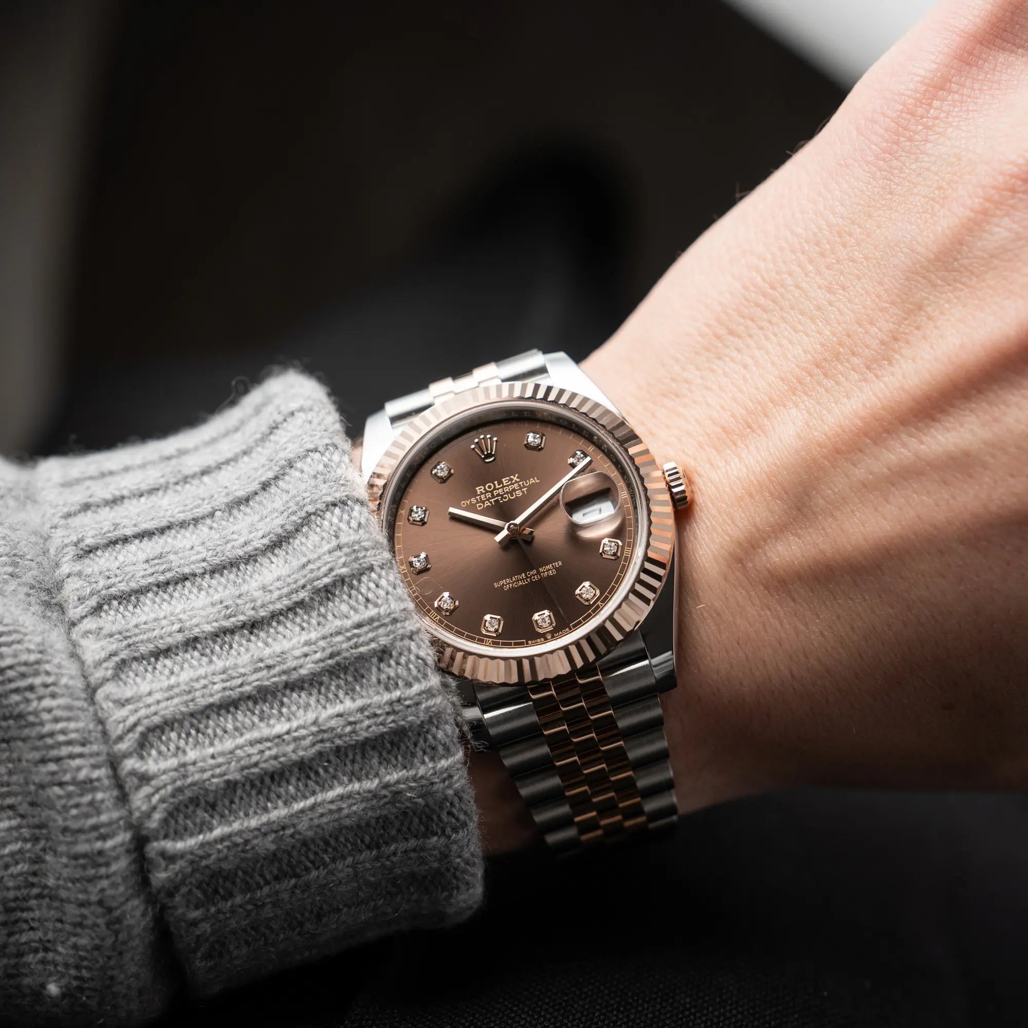 Datejust 41 Chocolate Stahl-Rosé | 126331 | Full-Set 2023