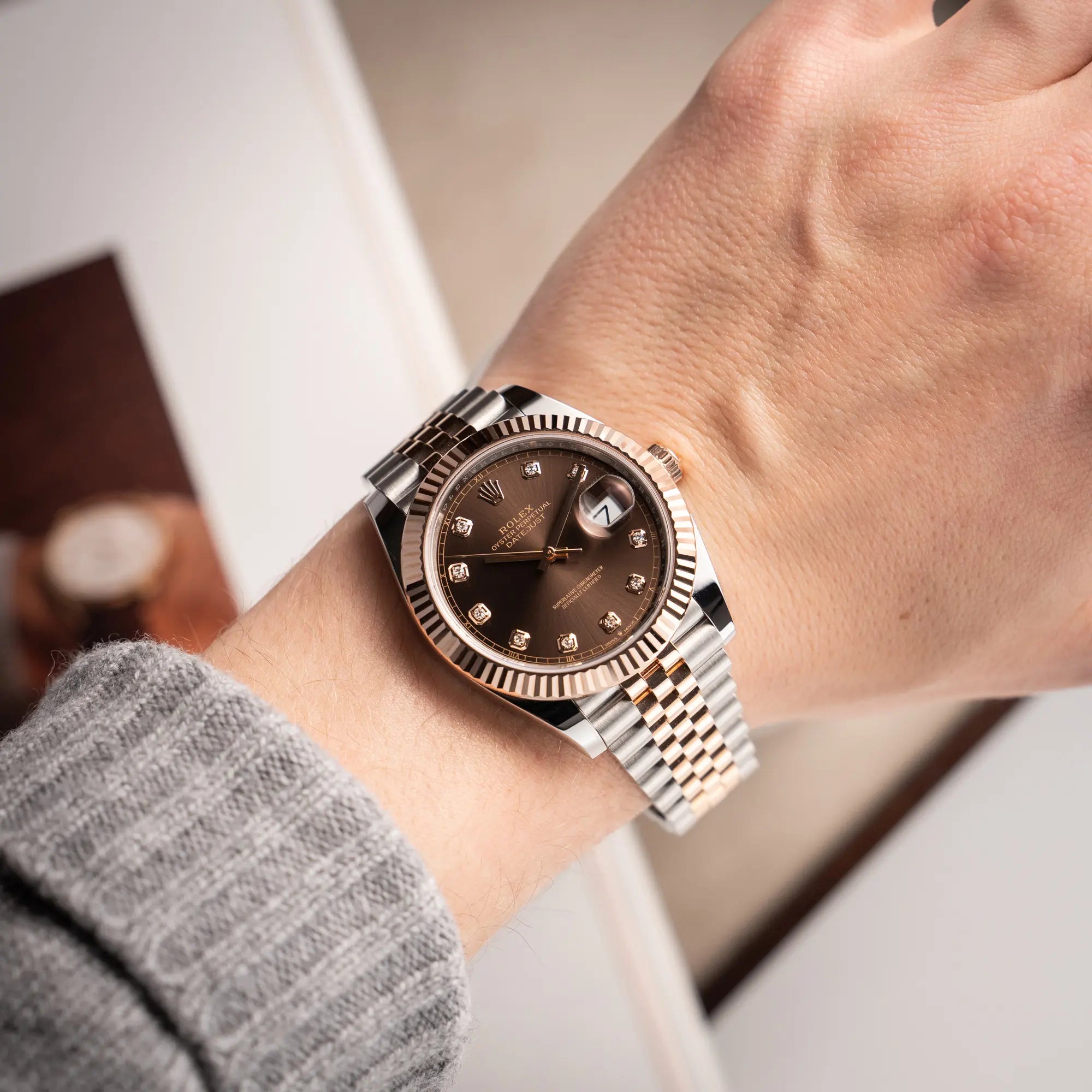 Datejust 41 Chocolate Stahl-Rosé | 126331 | Full-Set 2023