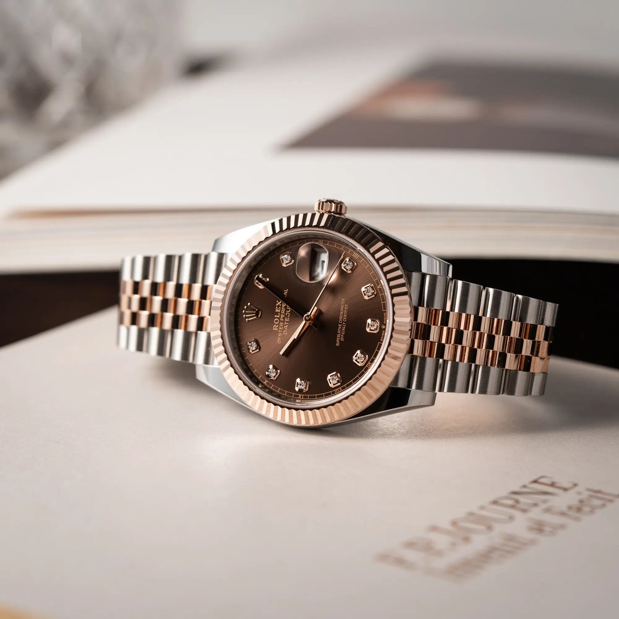 Datejust 41 Chocolate Stahl-Rosé | 126331 | Full-Set 2023