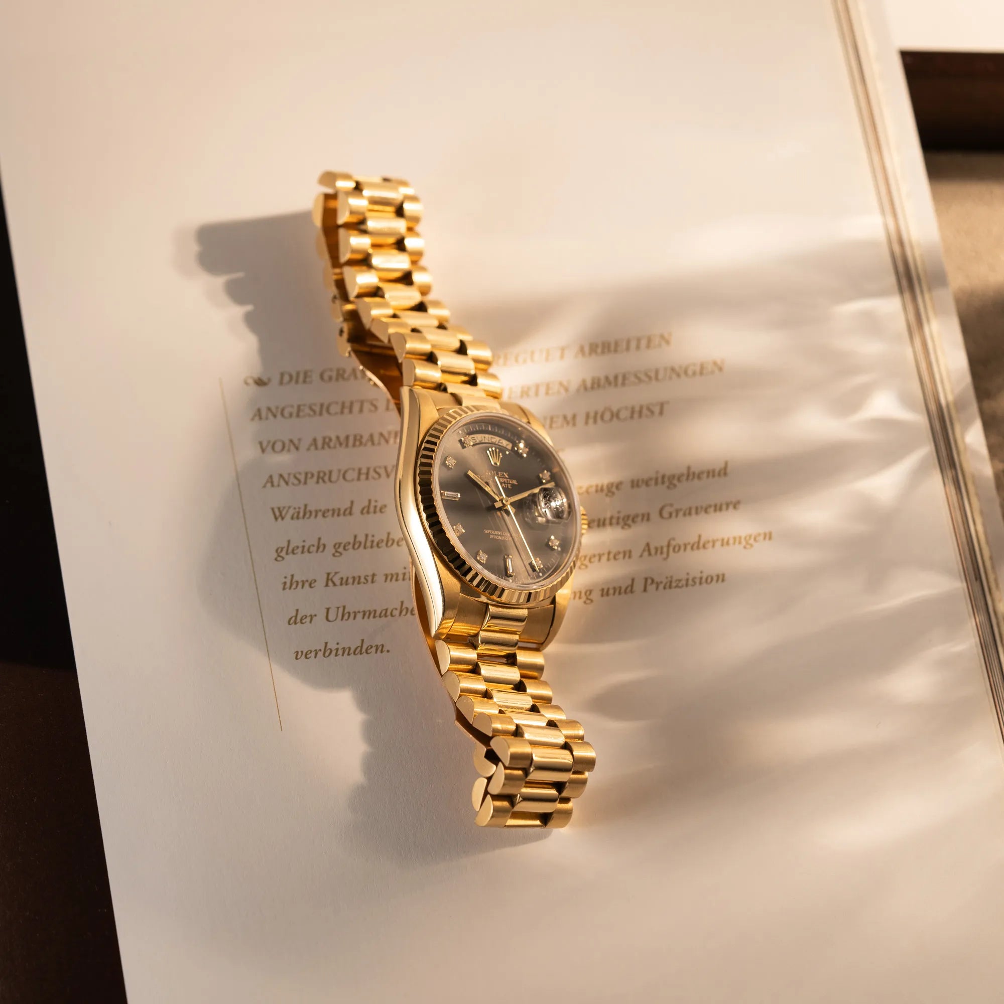 Day-Date 36 | 18238 | Box & Papiere 1989 | Black Diamond Dial