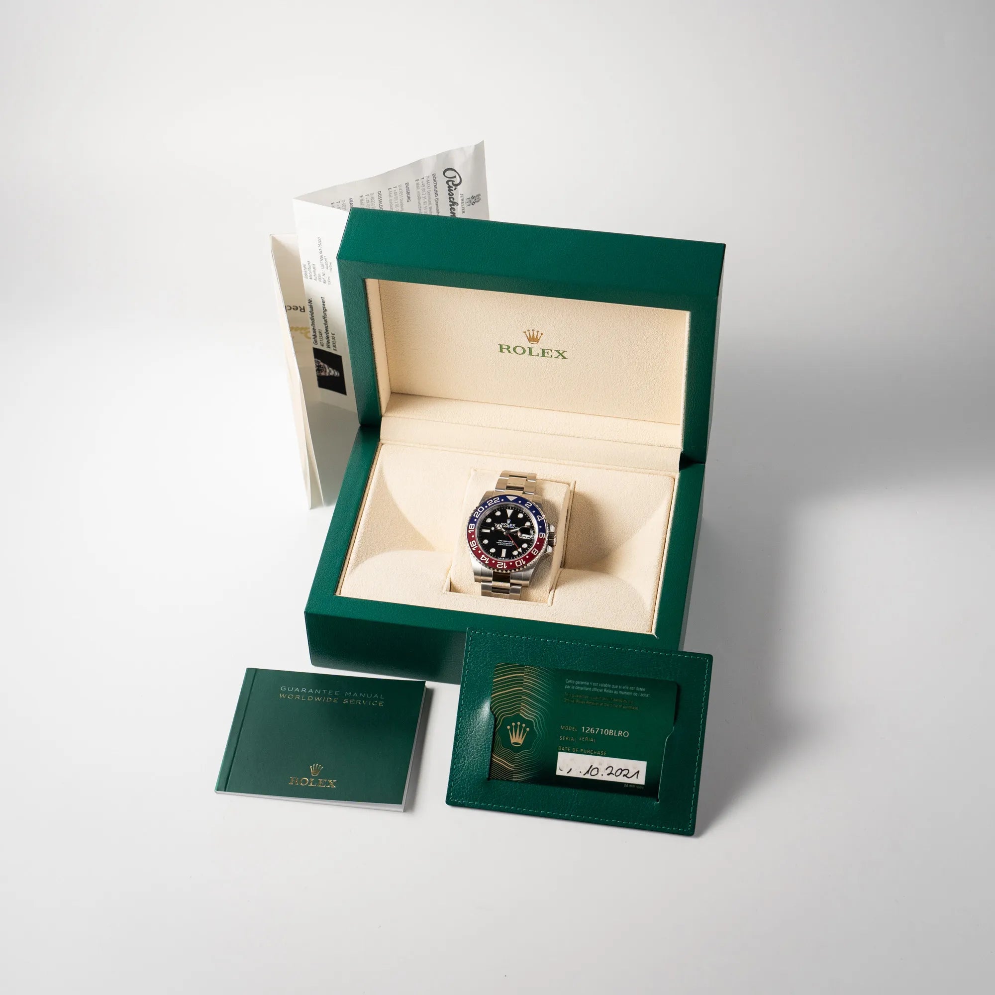 GMT-Master II Pepsi | 126710BLRO | Full-Set 21 | Neu LC100