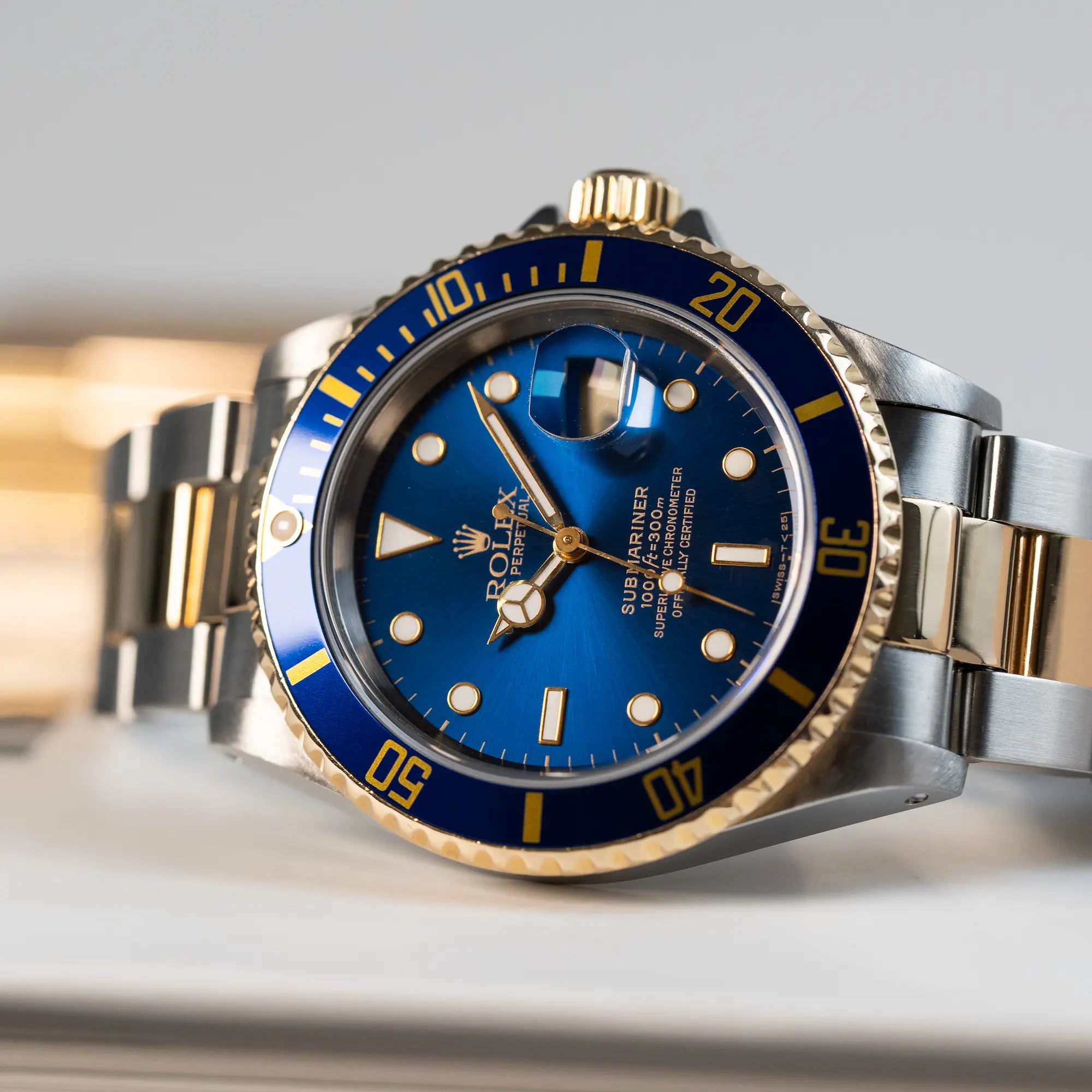 Rolex Submariner Date Stahl-Gold Bluesy 16613 Full-Set 1997