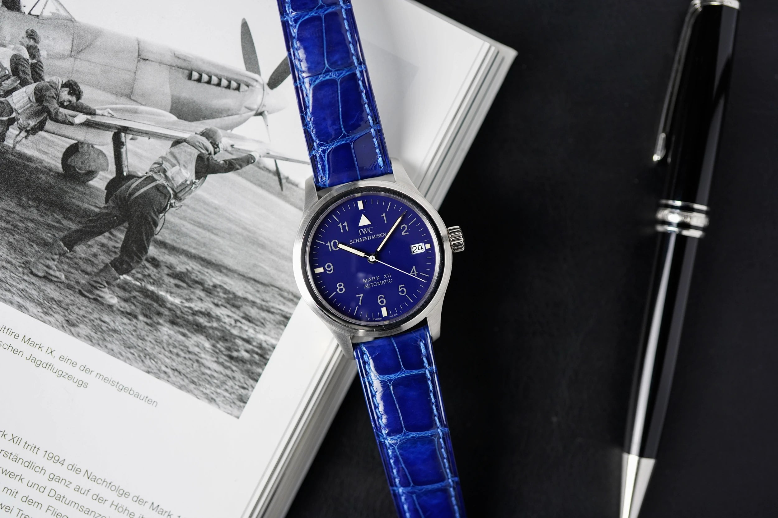 IWC Schaffhausen Mark xii Limited Edition mit blauem Zifferblatt