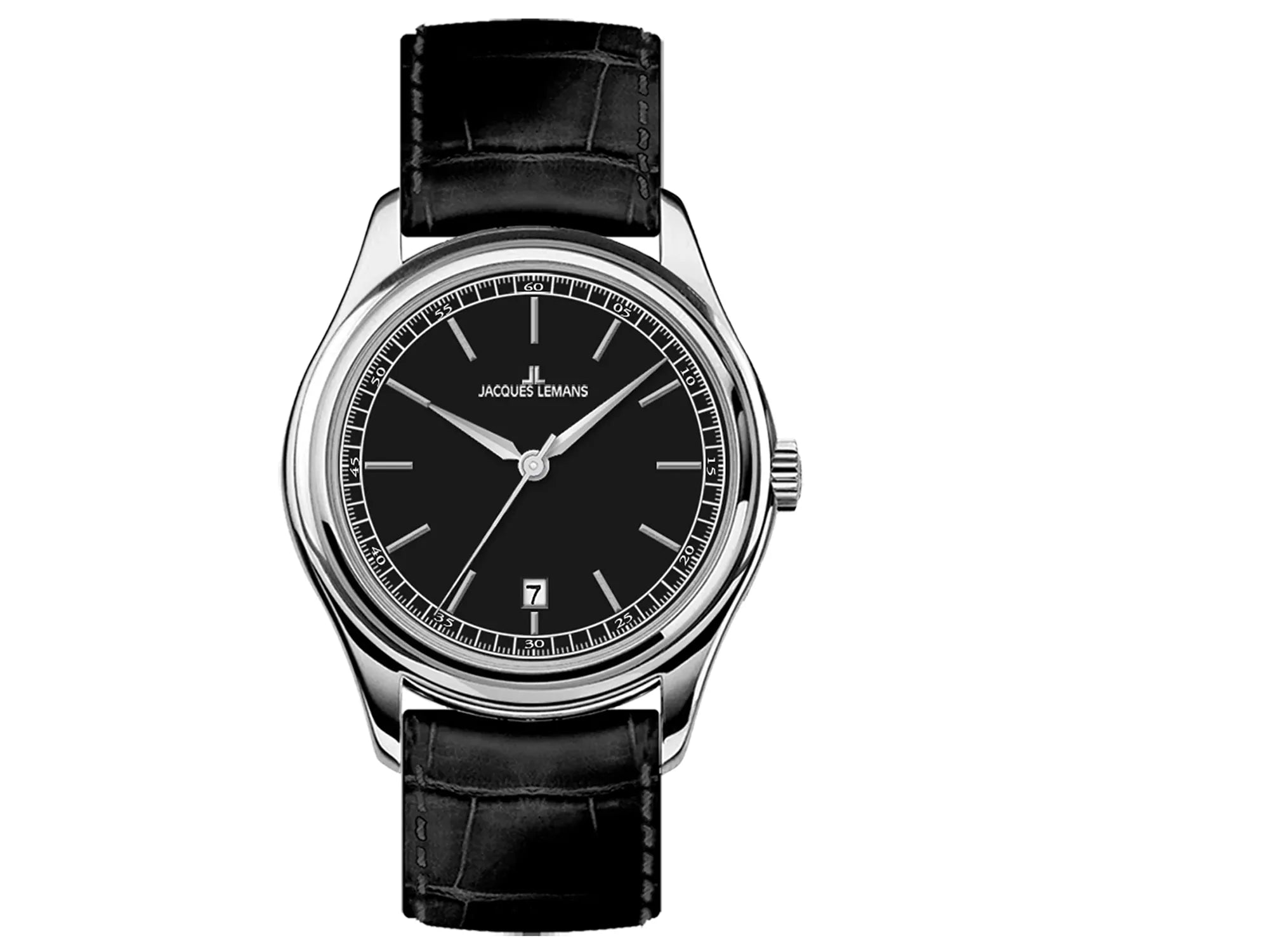 Jacques Lemans Men s watch Geneve 1 2187A Black dial