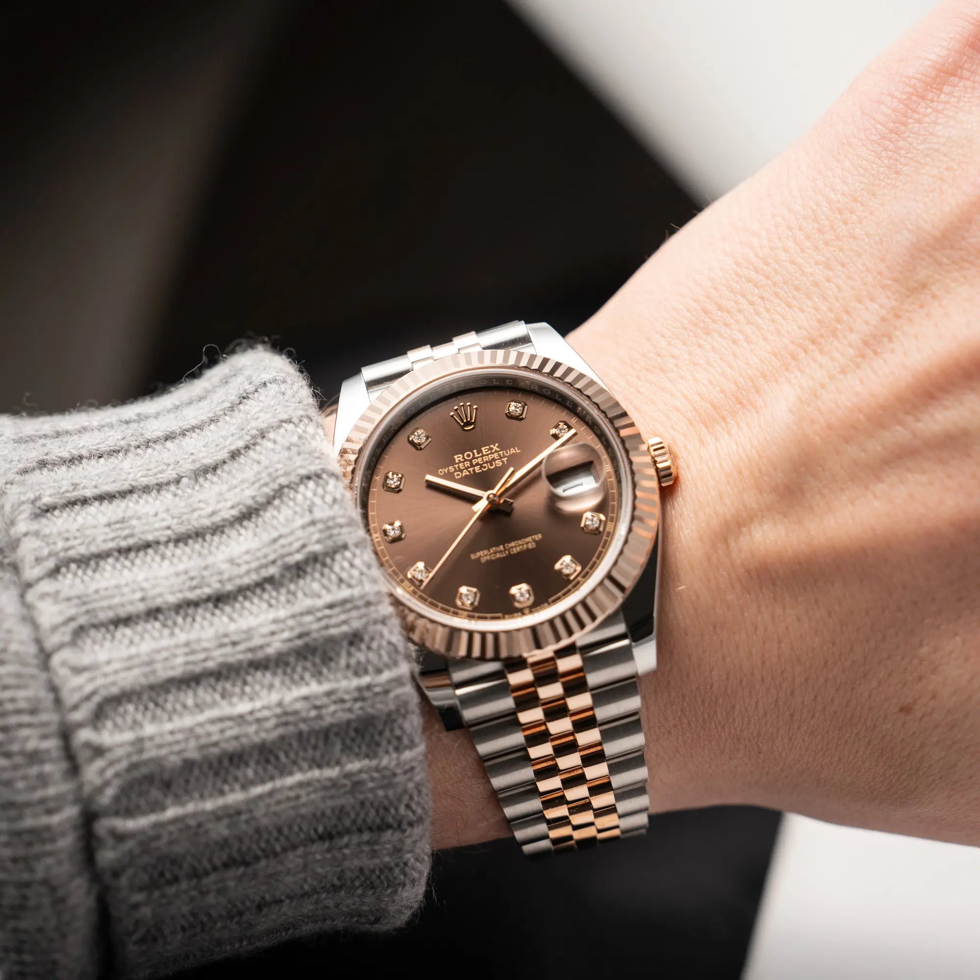 Datejust 41 Chocolate Stahl-Rosé | 126331 | Full-Set 2023