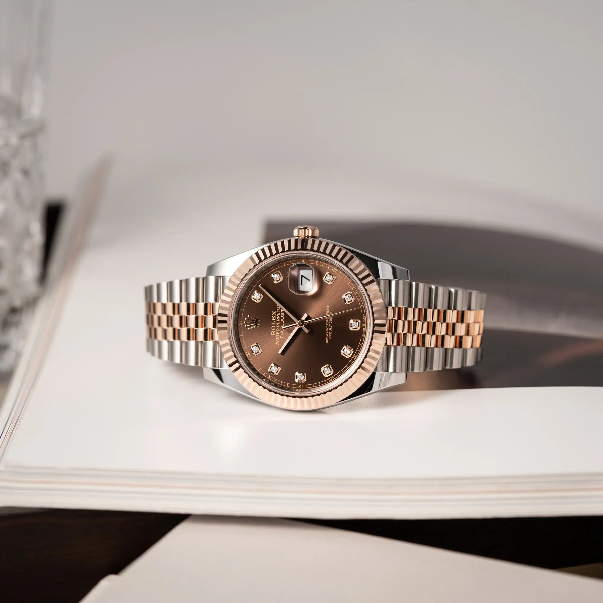 Datejust 41 Chocolate Stahl-Rosé | 126331 | Full-Set 2023