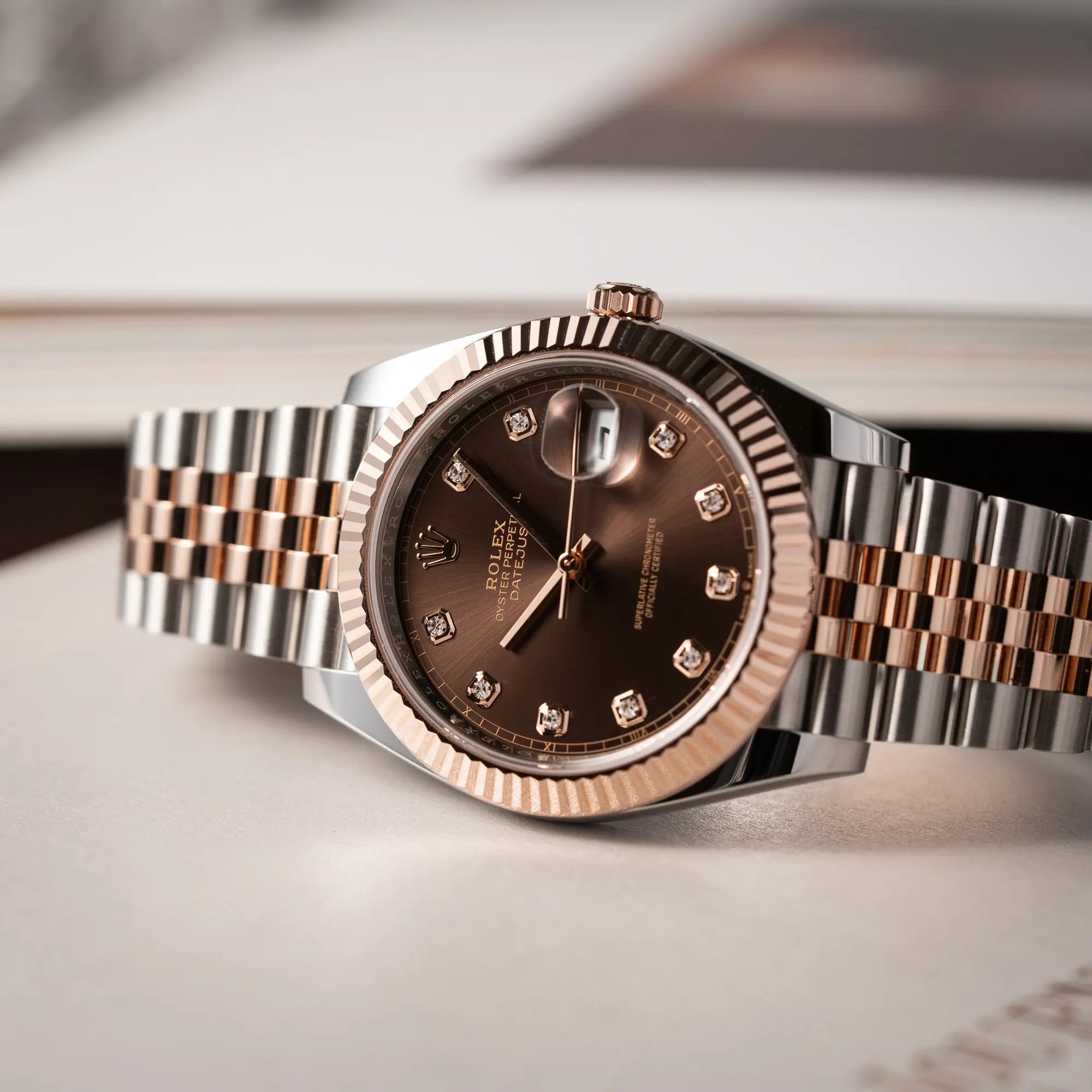Datejust 41 Chocolate Stahl-Rosé | 126331 | Full-Set 2023