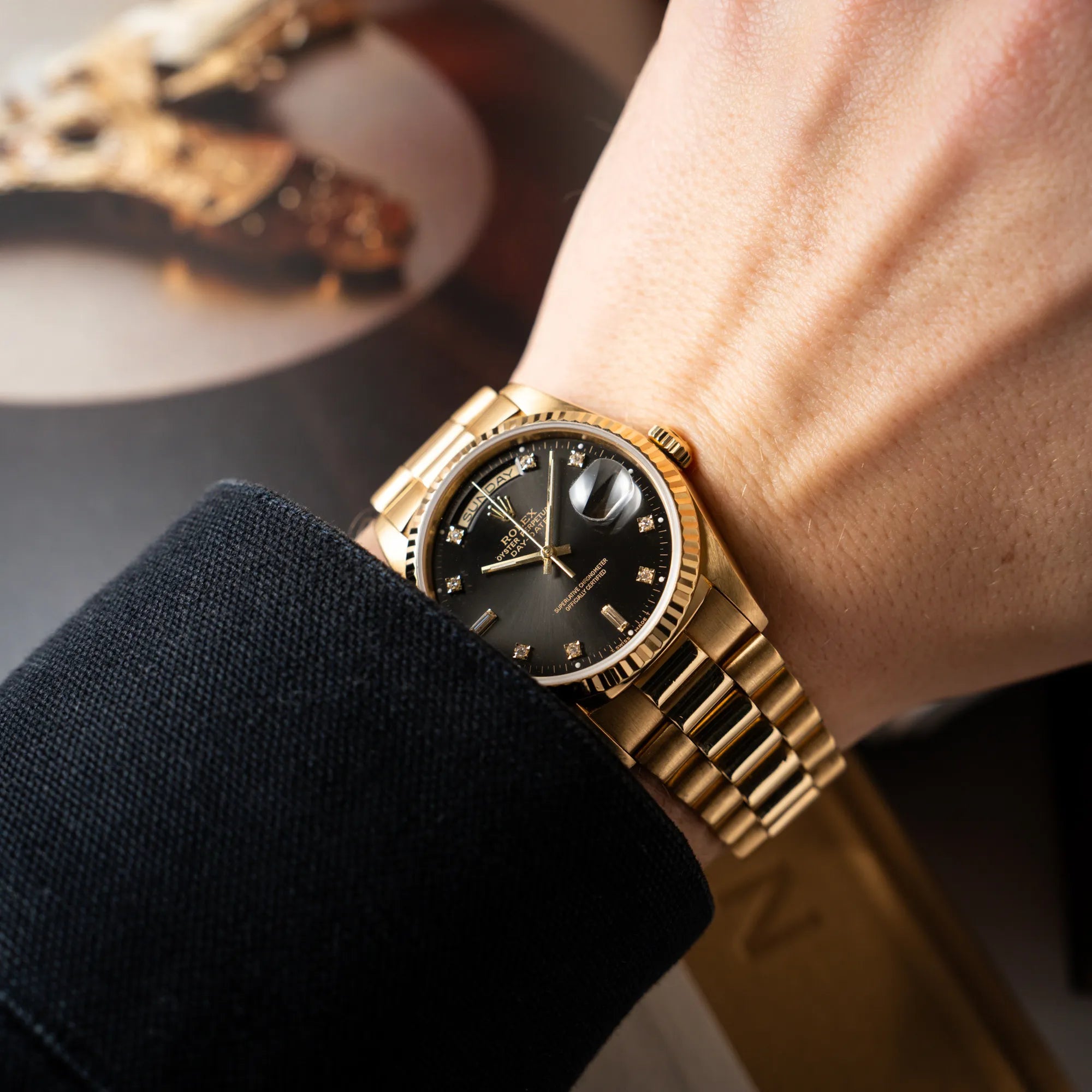 Day-Date 36 | 18238 | Box & Papiere 1989 | Black Diamond Dial