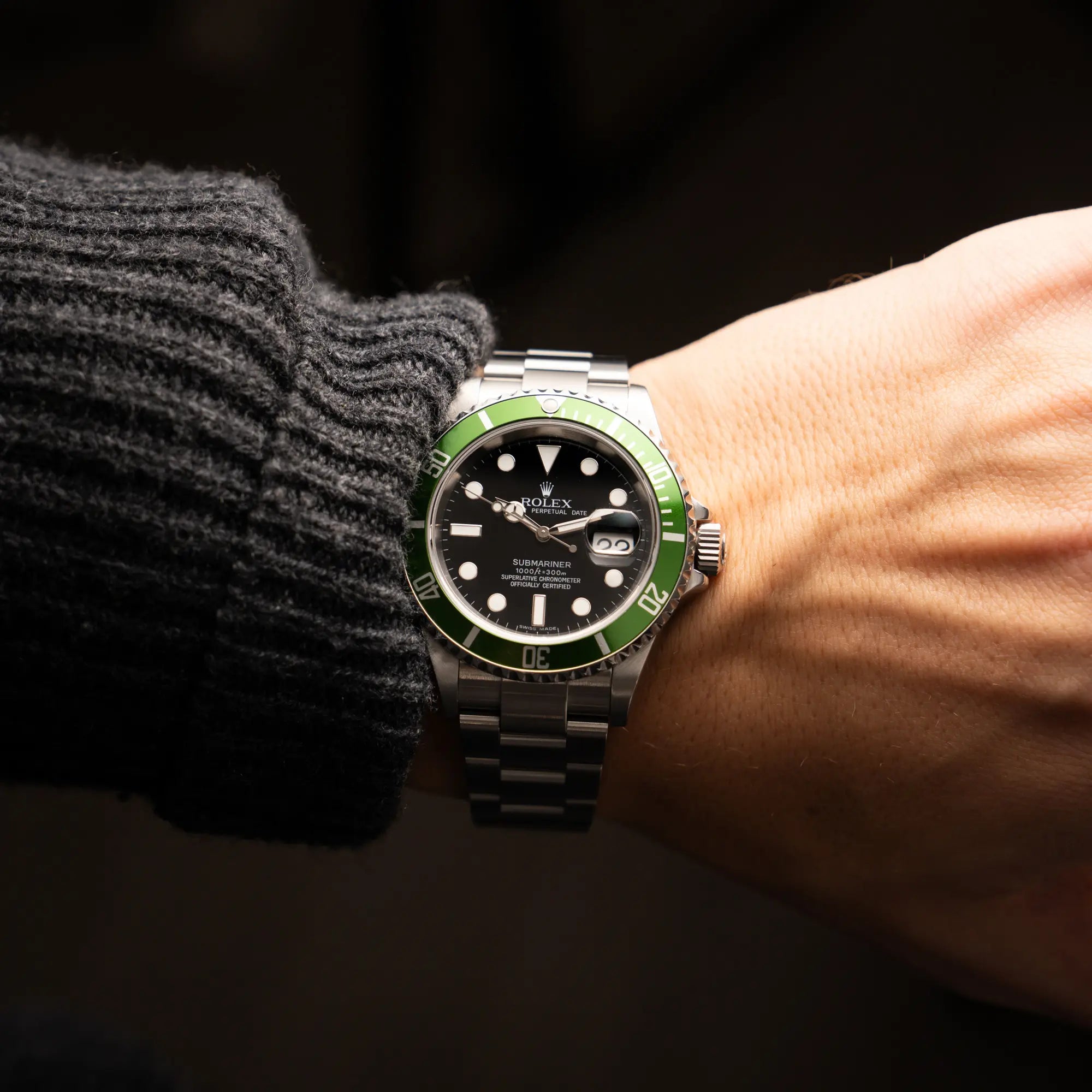 Submariner Date "Kermit" | 16610LV | Full-Set Service 21