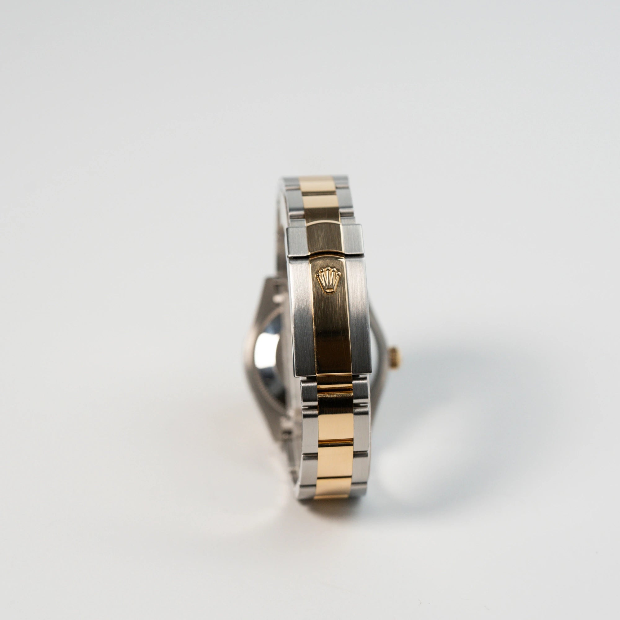 Ansicht des Stahl-Gold-Bands mit Faltschiesse der Rolex Datejust 31 mm für Ladies
