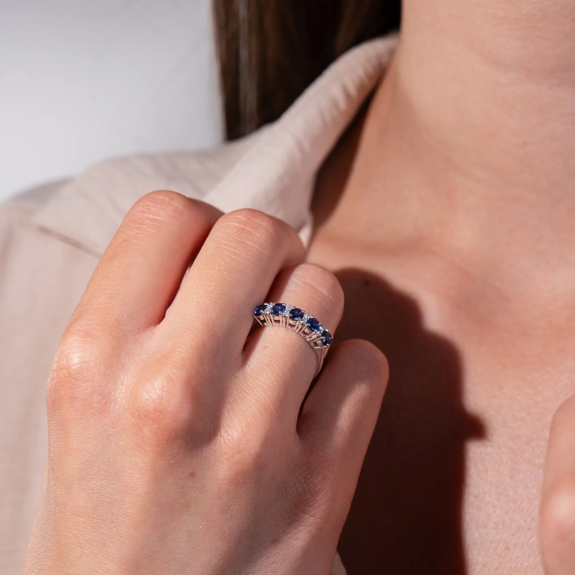 Sapphire Ring | White Gold | Collezione Regina