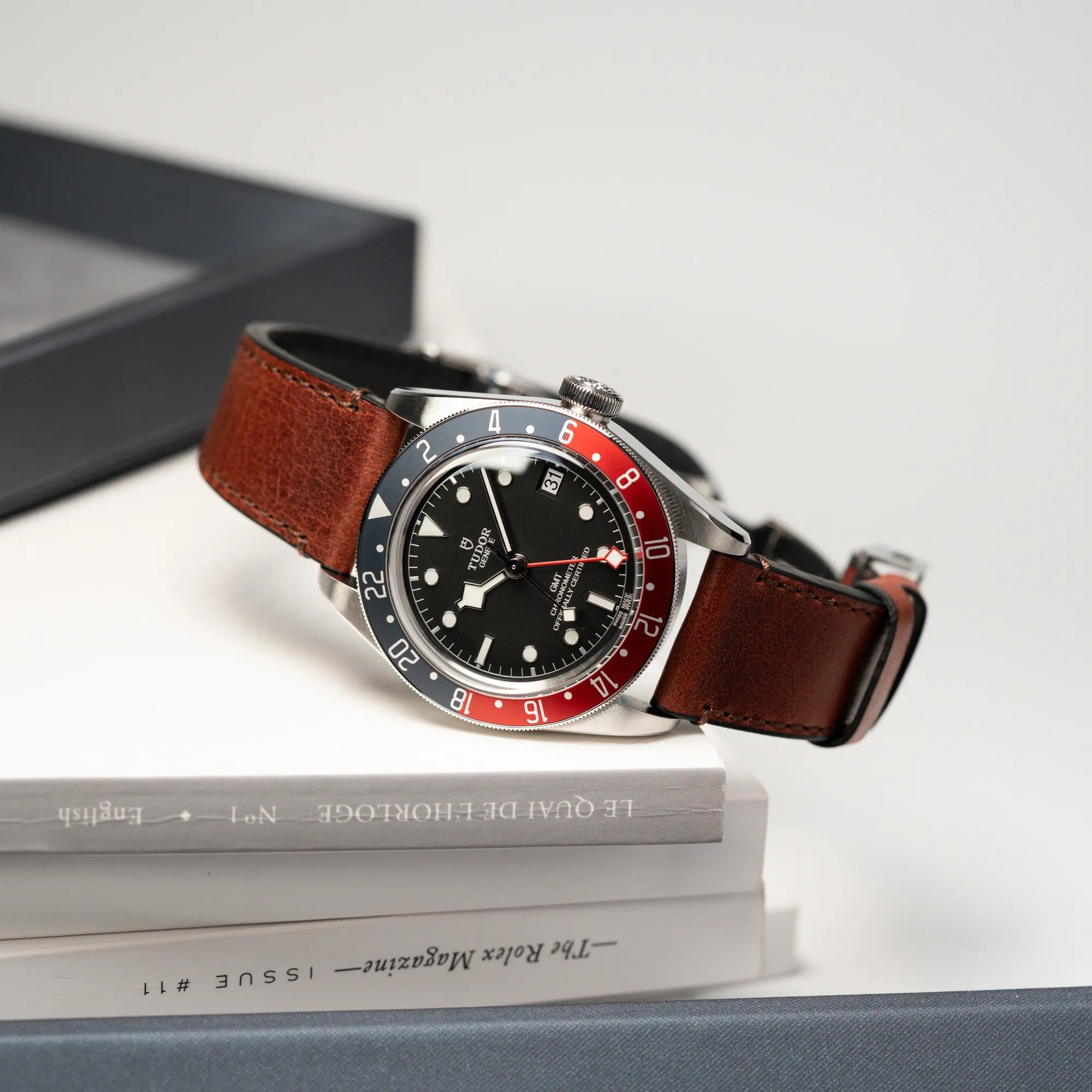 Tudor pepsi leather discount