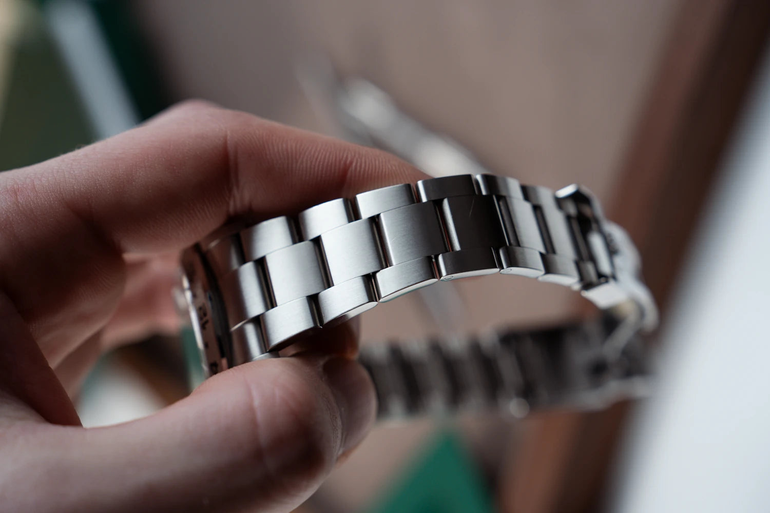 Aufgearbeitetes Stahl-Armband einer Rolex Explorer 2 durch Schmuckatelier Lang
